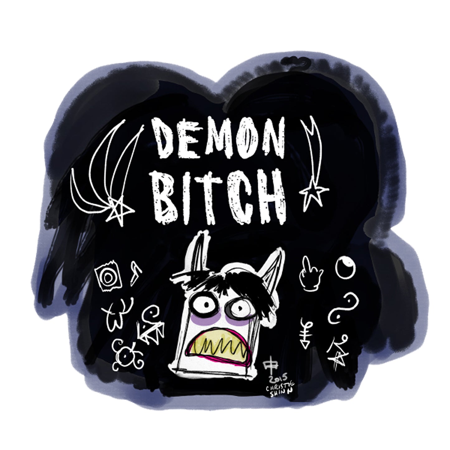 Demon Bitch Suede Pillow